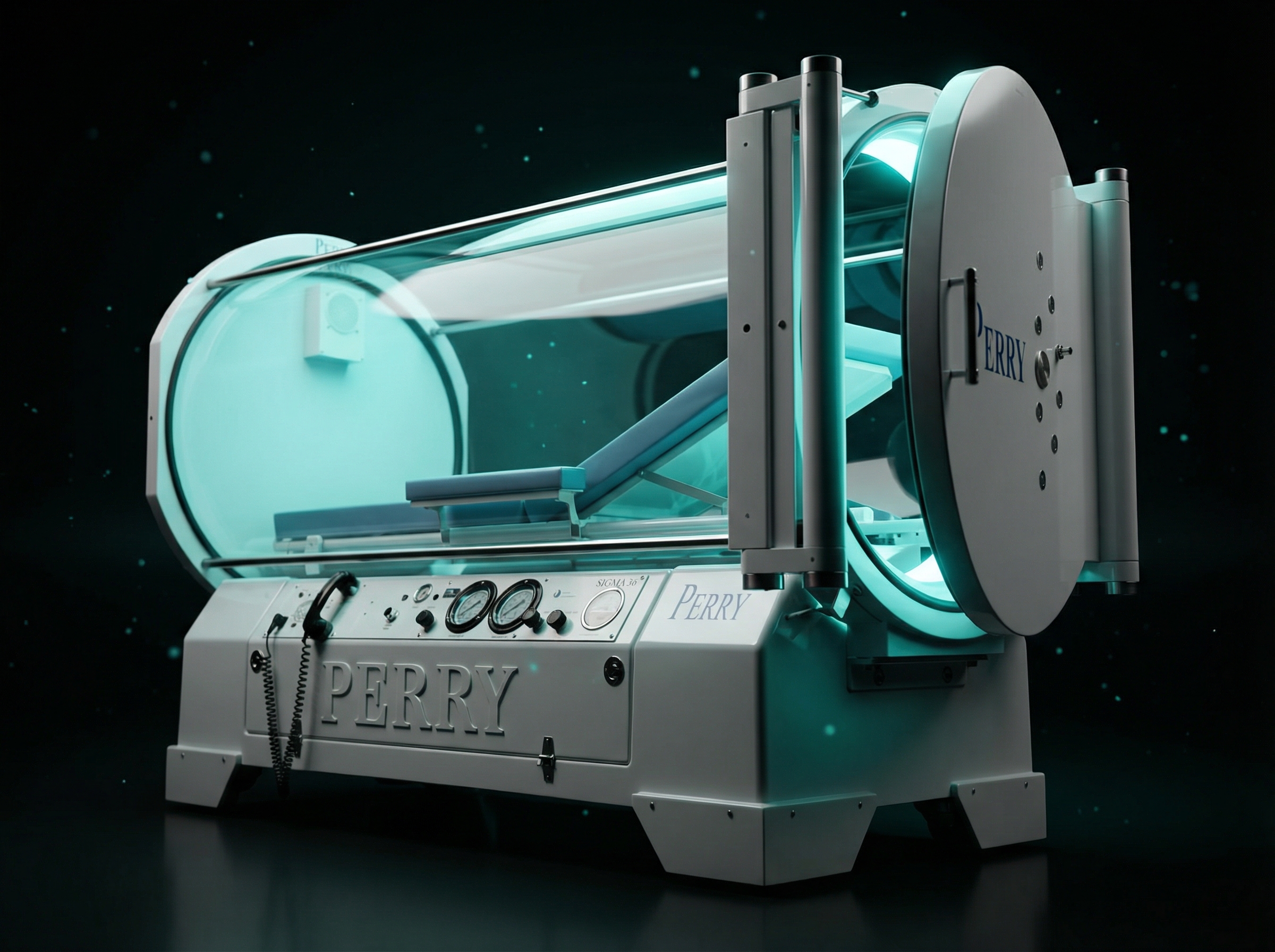 Perry Sigma 36 Hyperbaric Chamber — Illuminated